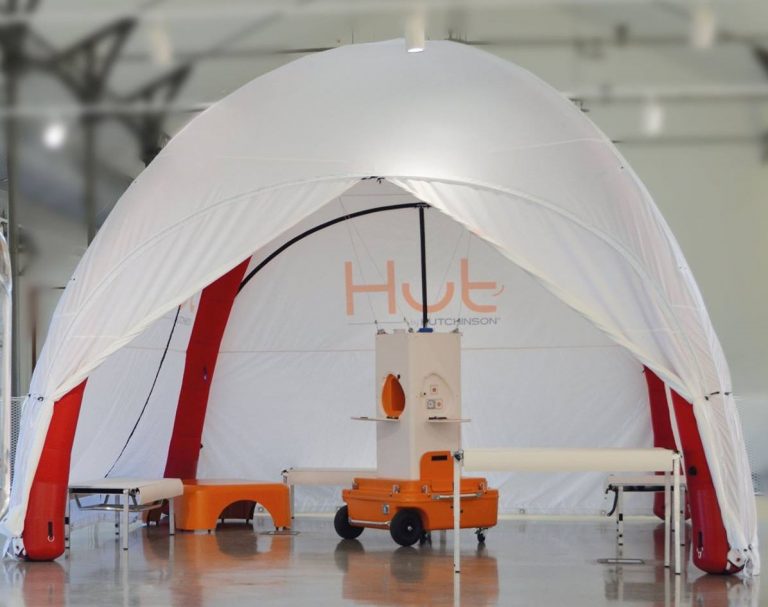self inflatable hut by hutchinson