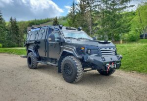 Armored Security Vehicles Equipped with Hutchinson Wheels