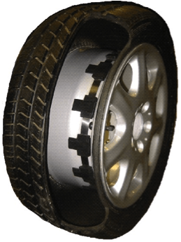 Cross section of SecureBand in tire